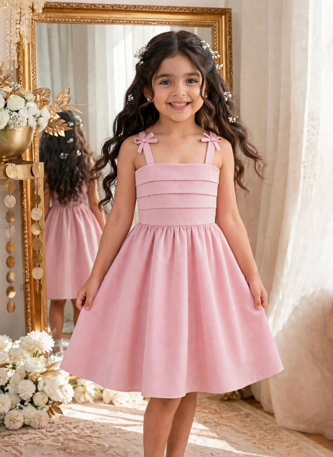 Robe Mira — Rose bébé