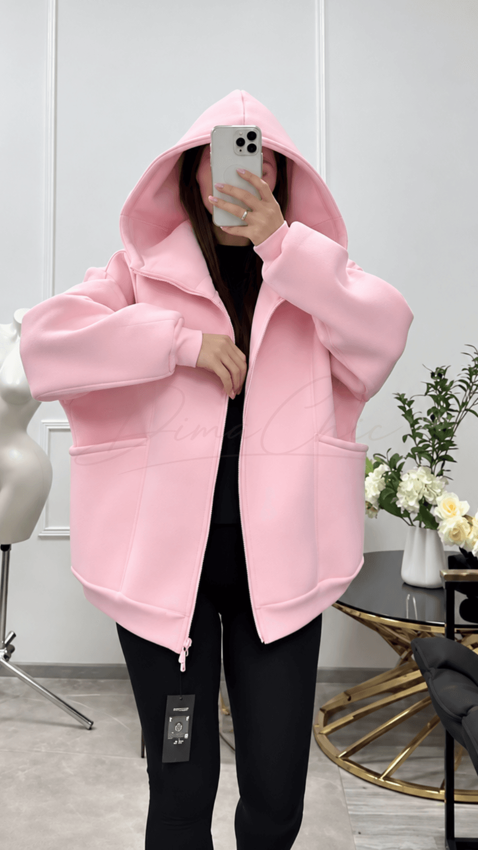 Veste Oversize ROSY — Rose poudré